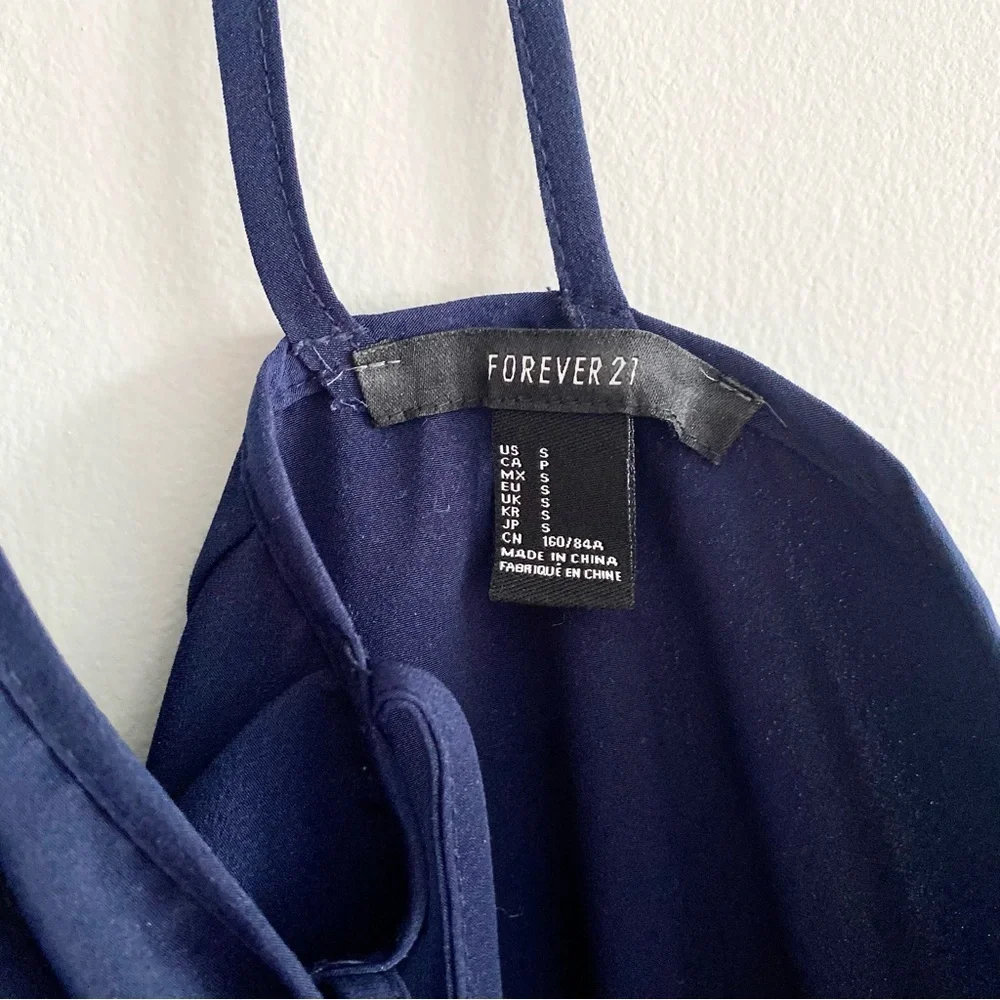 Forever 21 Navy Crisscross Dress Size Small - Picture 5 of 5